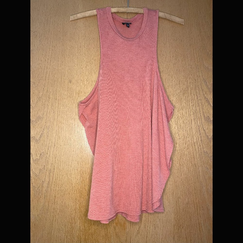 Charlotte russe Pink Sport Tank with Slit Sides Size L